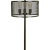 LumiSource Indy Mesh Floor Lamp With Antique Metal