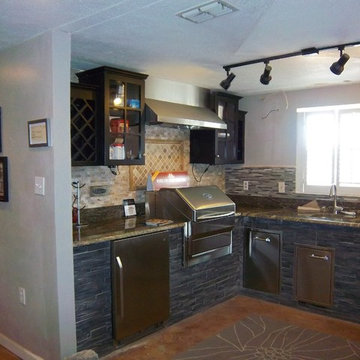 Outdoor Kitchens, BBQs with Nero Format Natural Stone Panels