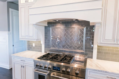 Example of a classic kitchen design in Other