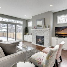 Fireplace & windows