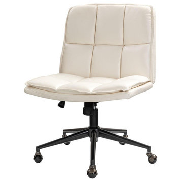 Jane Modern 360-Swivel Task Chair, Ivory