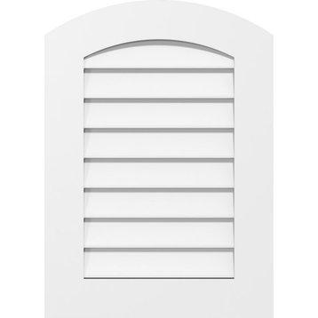 22 x 38 Arch Top Surface Mount PVC Gable Vent, Non-Functional, Standard Frame