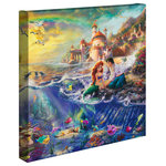 Thomas Kinkade Studios - Little Mermaid The, Gallery Wrapped Canvas, 14"x14" - Featuring Thomas Kinkade best-loved images, our Gallery Wraps are perfect for any space. Each wrap is crafted with our premium canvas reproduction techniques and hand wrapped around a deep, hardwood stretcher bar. Hung as an ensemble or by itself, this frame-less presentation gives you a versatile way to display art in your home.