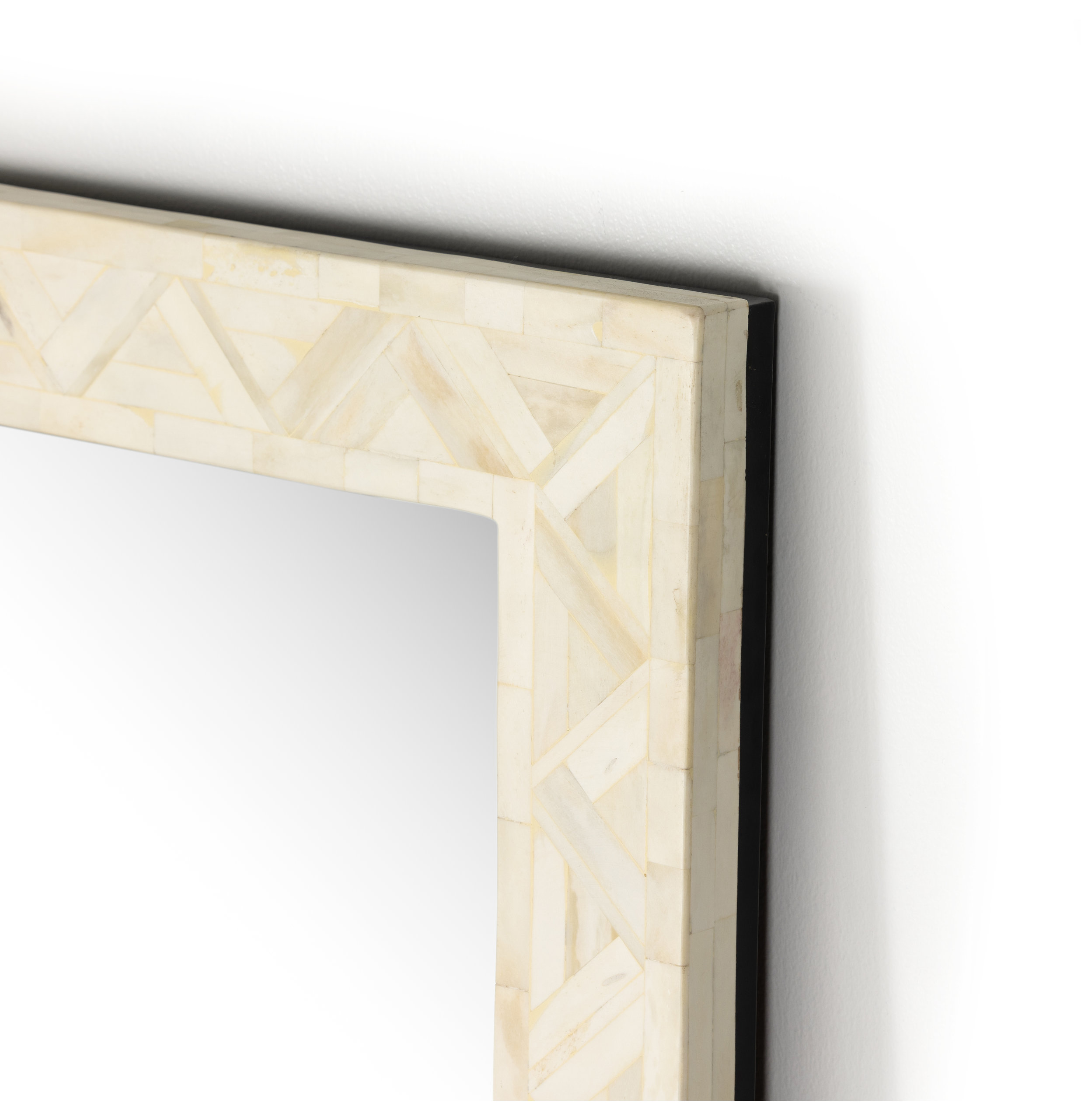 Loredo Floor Mirror-White Bone