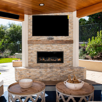 Gas Fireplace and TV