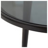 Contemporary Black Aluminum Accent Table 562965