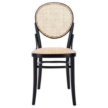 Kate Cane Dining Chair set of 2 Black/Natural