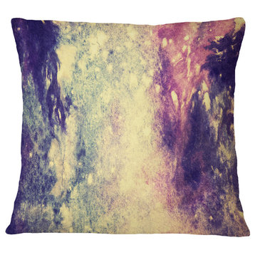 Deep Blue And Purple Abstract Throw Pillow, 18"x18"