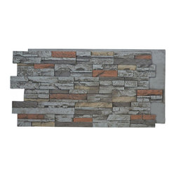 DURANGO FAUX STACKED STONE- 24"H x 48"W - Wall Panels