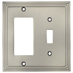 Cosmas - Cosmas 25077-SN Satin Nickel Single Toggle / GFCI Decora Combo - Finish: Satin Nickel