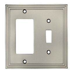 Cosmas - Cosmas 25077-SN Satin Nickel Single Toggle / GFCI Decora Combo - Switch Plates And Outlet Covers