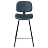 Celine Counter Stool With Gold Stitching