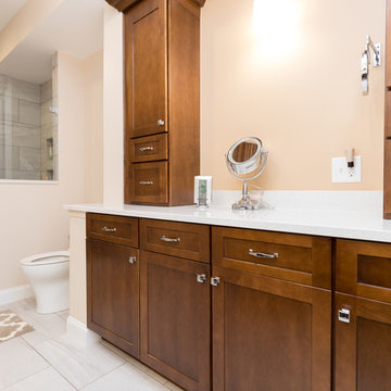 Nude Transitional Bathroom