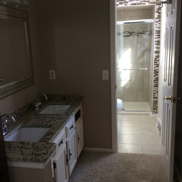 Custom Tile Shower with Mosaic Face