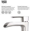 VIGO Niko Single-Handle Single Hole Bathroom Vessel Sink Faucet