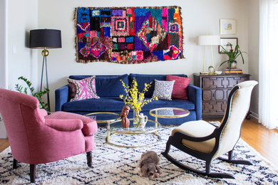 This is an example of an eclectic living room in Austin.