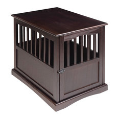 Pet Crate End Table, Espresso, 24"x36.5"x27.75"