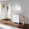 Modern Plywood-Veneer Vanity Base Only, White, 29.5"X18"