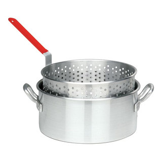 King Kooker 10 Quart Stainless Steel Deep Fryer Pan with Lid and Basket