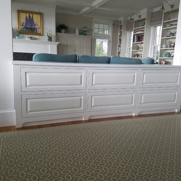 White raised panel Credenza
