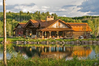 Inspiration for a rustic exterior home remodel in Denver
