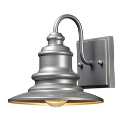 Elk Lighting - Elk Lighting 47020/1 Marina 1 Light Outdoor Sconce In Matte Silver - Outdoor Wall Lights And Sconces