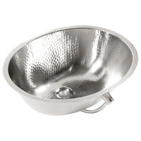 Freud Nickel 19" Oval Undermount Bath Sink with Cantara Faucet Kit