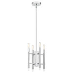 Designers Fountain - Jesa 4-Light Mini-Pendant, Chrome - Simple minimalist design characterized by clean lines. The Jesa collection makes simplicity a thing of beauty.