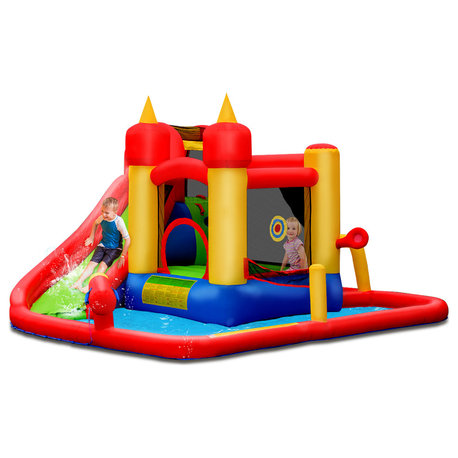 Costway Inflatable Water Slide Jumping Bounce House Bouncy Splash Park