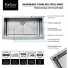 36" Farmhouse Stainless Steel Kitchen Sink, Pull-Down Faucet SS, Dispenser