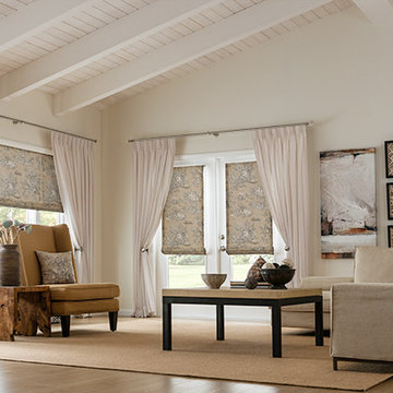 PATTERNED ROMAN SHADES - ROMAN BLINDS Graber Roman Shades