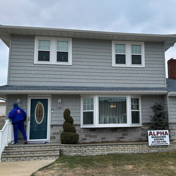 Massapequa Siding - Cape Cod Gray & Mission Point Stone | Alpha Windows & Siding