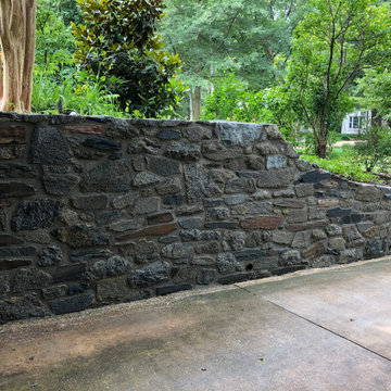 Rebuild and Restoration of Field Stone Driveway Walls in Spring Valley, DC