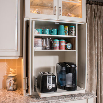 Kitchen Transformation - European old world style, blends touches of shabby chic