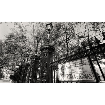 Iron Fence & Gate Jackson Square New Orleans Black & White Fine Art Photography
