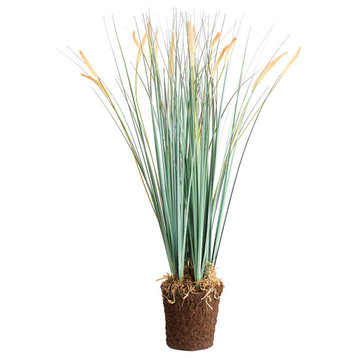 Luxe Cattail Lake Field Grass Faux Floral Artificial Plant Tall 35 in Drop In