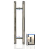 Swing Glass Door, Column Design, Semi-Private, 28"x80" Inches, 5/16" (8mm)