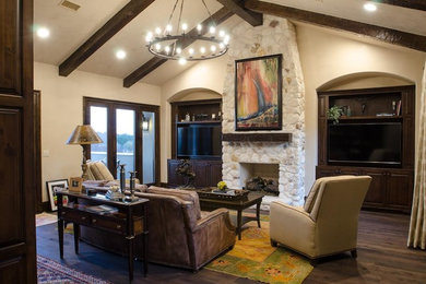 Family room - mediterranean family room idea in Austin