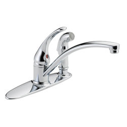 Delta Foundations&reg; Single Handle Kitchen Faucet with Integral Spray - Kitchen Faucets