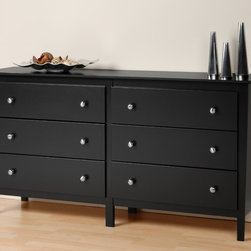 Prepac Berkshire 6-Drawer Dresser in Black - Products