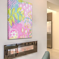 Pink Abstract Leaves - Products