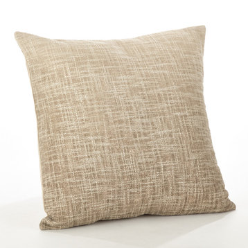 Ombre Design Down Filled Cotton Throw Pillow, 20"x20", Natural