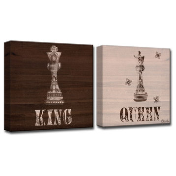 Ready2Hangart Her King His Queen By Olivia Rose 2-Pc Canvas Art Set, 2-Piece Set
