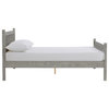 Windsor 4-Piece Wood Bedroom Set With Slat, Driftwood Gray, Full