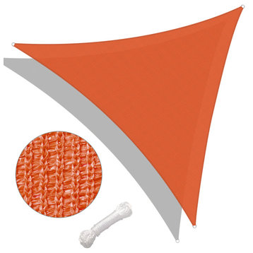 Yescom 25 Ft 97% UV Block Triangle Sun Shade Sail Canopy for Patio Backyard