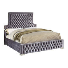 Sedona Gray Velvet King Bed