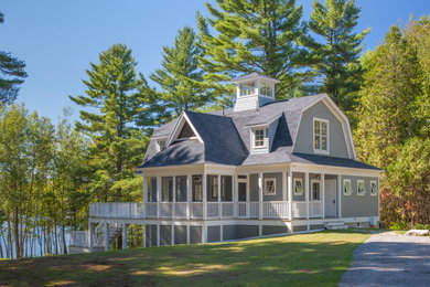Farmhouse exterior home idea in Portland Maine