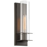 Savoy House - Hartford 1 Light Sconce, Classic Bronze - Get tubular with the Hartford sconce from Savoy House. This sleek, tall single-light fixture has a cylindrical clear glass shade that allows the light source to be on display, and a classic bronze finish that pairs seamlessly with most designs.