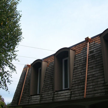 Copper collector boxes and downspouts, Kent, WA