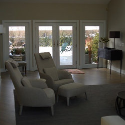 White Oak stained with a water base finish. - Engineered Wood Flooring